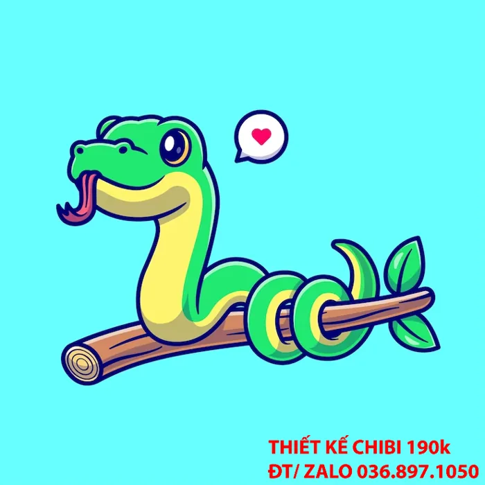 MẪU THIẾT KẾ LOGO CHIBI CON RẮN