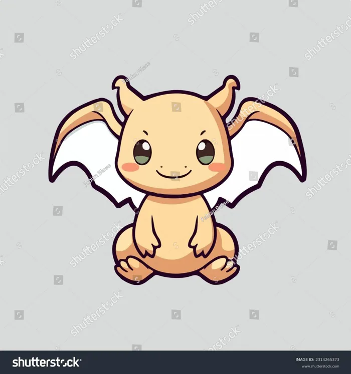 Cute Dragon Illustration Dragon Kawaii Chibi: Vector có sẵn (miễn phí bản quyền) 2314265373 | Shutterstock