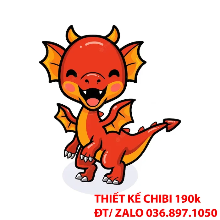 MẪU THIẾT KẾ LOGO CHIBI CON RỒNG