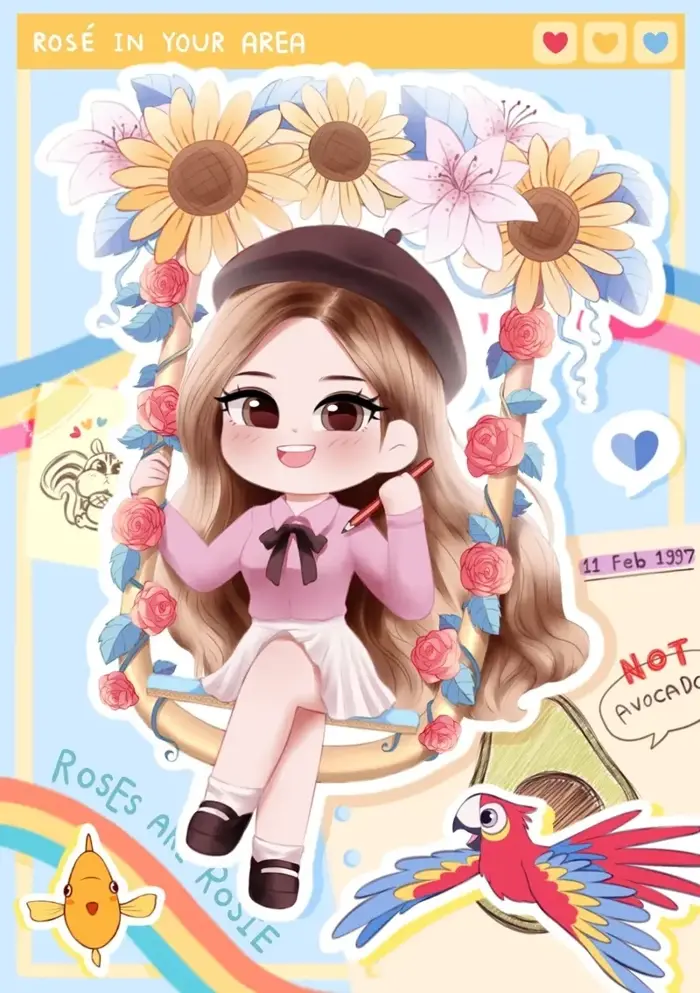 Tải ngay bộ sưu tập ảnh rose chibi dễ thương đầy màu sắc
