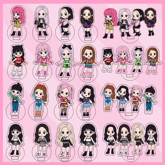 8CM) Standee mini Blackpink Lisa Jisoo Jennie Rose ver BABY CUTE nhóm kpop mô hình tượng mica quà tặng xinh xắn | Shopee Việt Nam