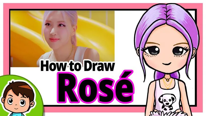 How to draw Rose | Blackpink | Chibi art drawing