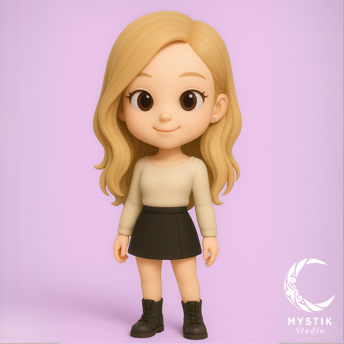 🗿 Rosé Blackpink chibi 3D style – Collectible figure ready to print・ STL File for 3D printing・Cults