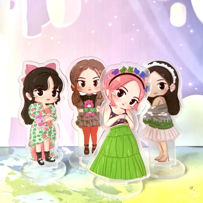 Standee mini Chibi Blackpink Lisa Jisoo Jennie Rose nhóm kpop mô hình tượng mica quà tặng xinh xắn dễ thương | Shopee Việt Nam
