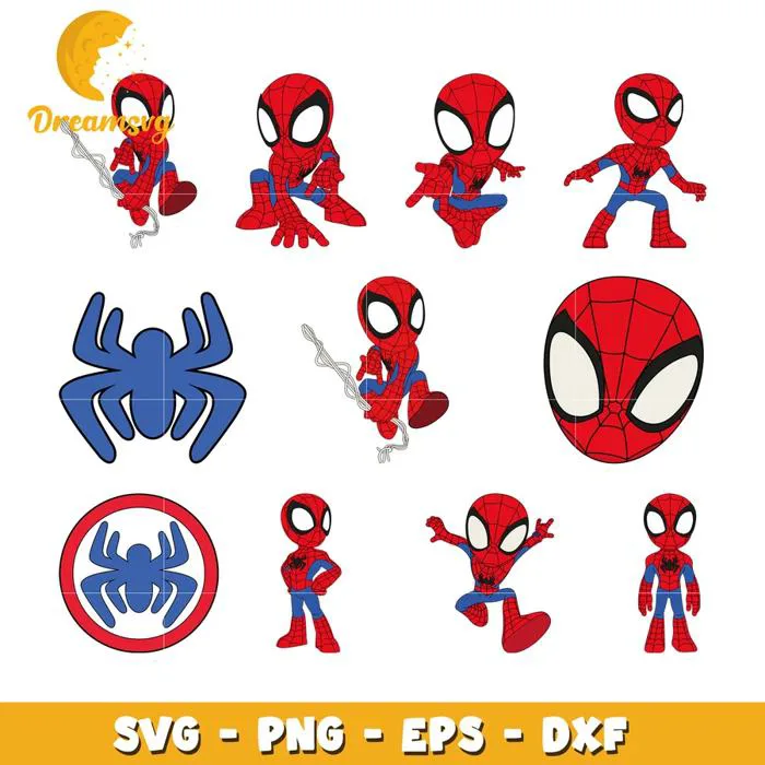 Spiderman chibi cute svg bundle, marvel legends spiderman svg – DreamSVG Store