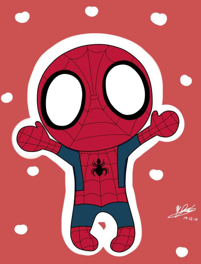 Spiderman chibi by MerryRain15 on deviantART | Spiderman chibi face, Kawaii spiderman drawing, How to draw