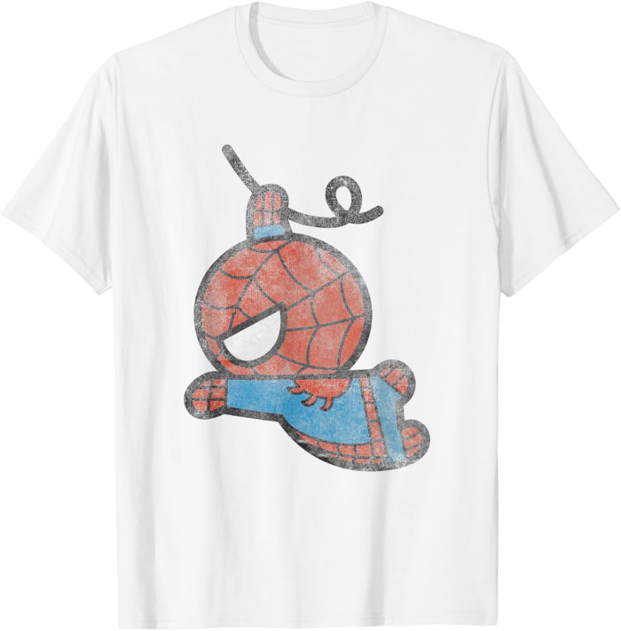 Amazon.com: Marvel Kawaii Chibi Spider-Man Swinging To Fight Distressed T-Shirt : Clothing, Shoes & Jewelry