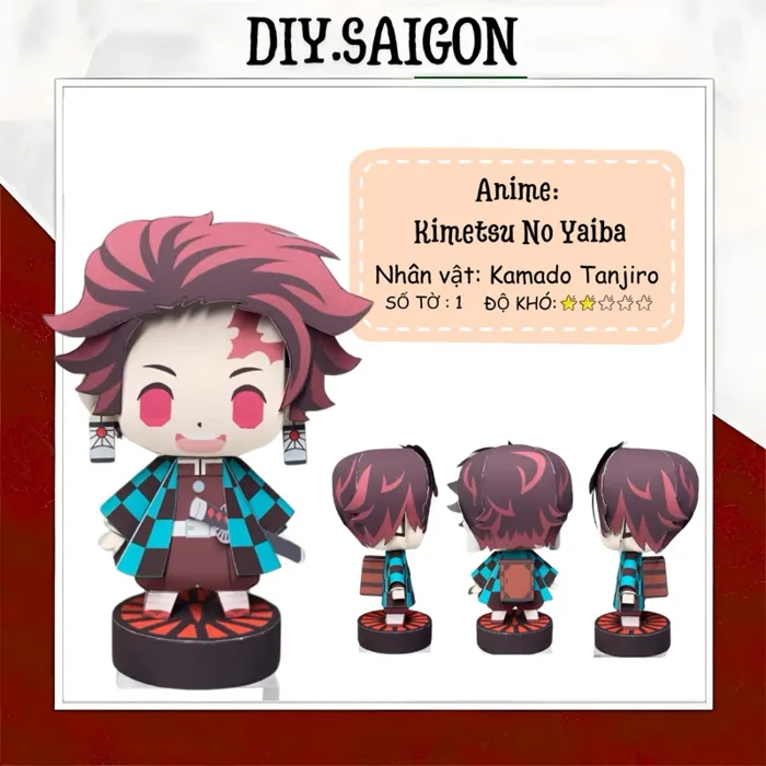 [Kimetsu No Yaiba] - Mô hình giấy Anime Chibi Kamado Tanjiro