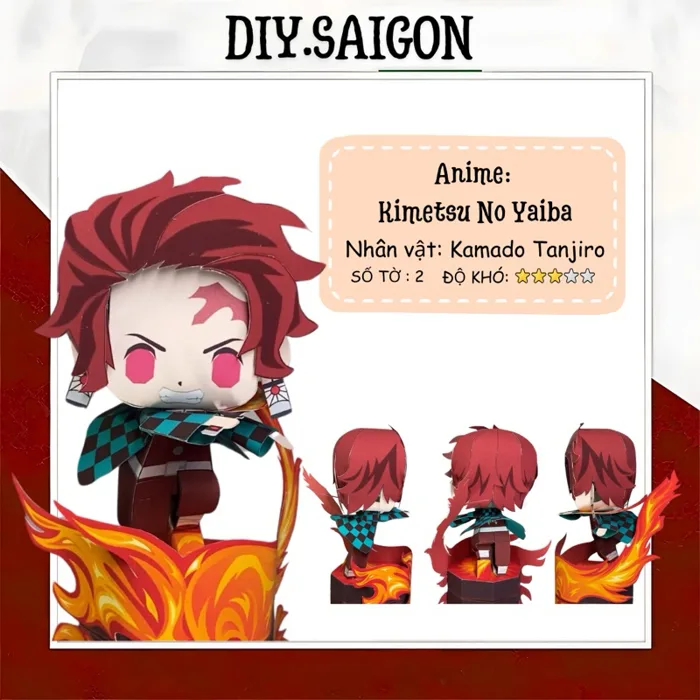 [Kimetsu No Yaiba] - Mô hình giấy Anime Chibi Kamado Tanjiro