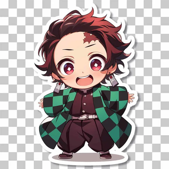 Chibi Tanjiro Kamado Demon Slayer Sticker - Anime PNG Sticker Chibi Tanjiro Kamado Demon Slayer Sticker - Anime PNG Sticker