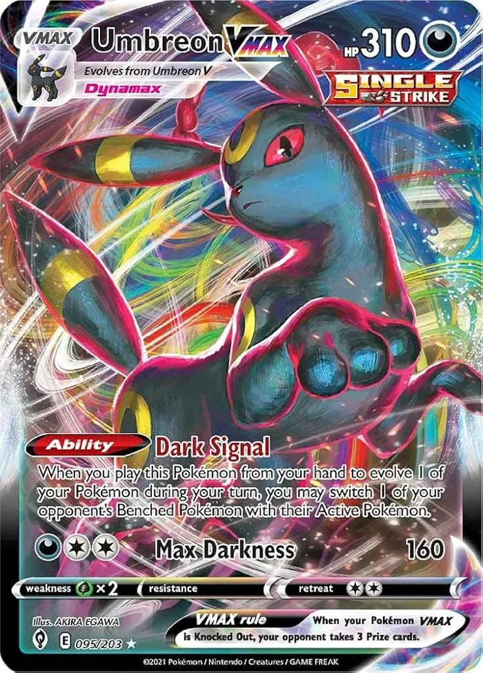 Pokemon Umbreon VMAX - 095/203 - Ultra Rare - Sword & Shield - Evolving Skies : Amazon.ae: Toys