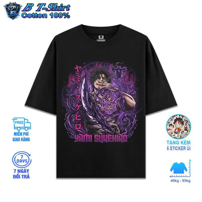 Áo Thun Cotton Anime Yami Sukehiro 1 BLACK CLOVER Vải Cotton Xịn Form Oversize Từ 40 - 95kg ,B T-shirt | Shopee Việt Nam