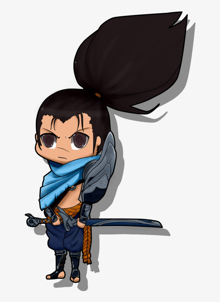 Image Free Stock Chibi Yasuo By Ladytanuki On Deviantart - League Of Legends Chibi Yasuo Transparent PNG - 752x1063 - Free Download on NicePNG