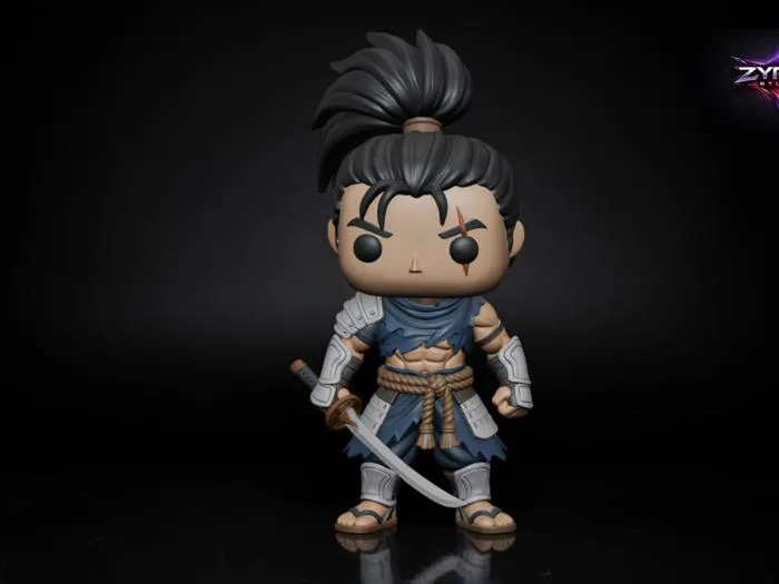 Yasuo Funko STL League of Legends Figure Chibi Samurai 3D Pr STL & 3MF File for 3D Printing | Characters & Creatures | Creality Cloud