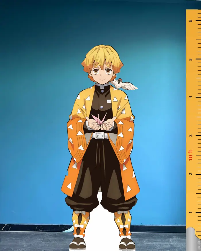 Zenitsu Agatsuma Life size Cardboard Cutout Model – Demon Slayer Anime Figure⚡