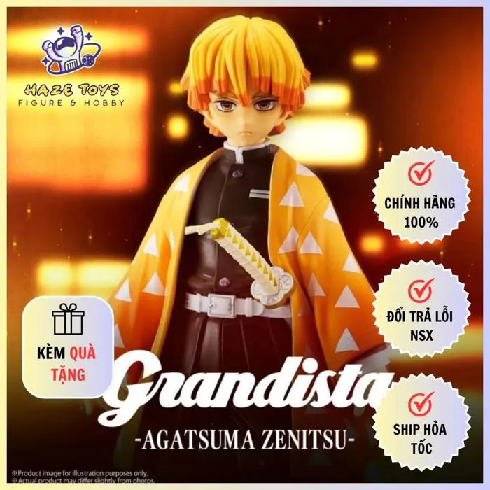 Mô Hình Demon Slayer - Kimetsu no Yaiba - Grandista - Zenitsu Agatsuma - Another Color Ver. A Figure (Banpresto)– Haze Toys
