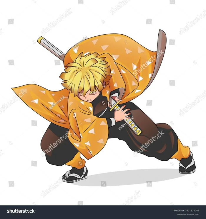 Editorial Design Zenitsu Agatsuma Anime Demon: Vector có sẵn (miễn phí bản quyền) 2401126007 | Shutterstock