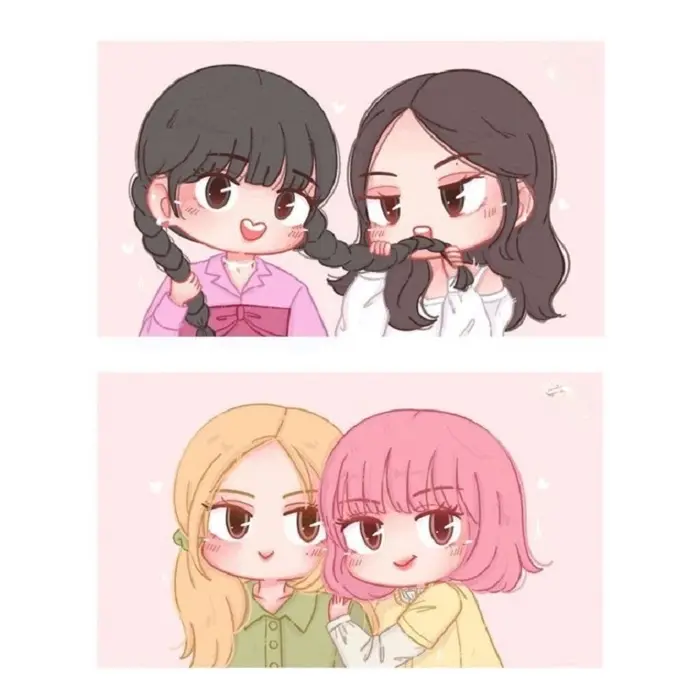 Ngắm trọn bộ hình blackpink cute chibi siêu đáng yêu
