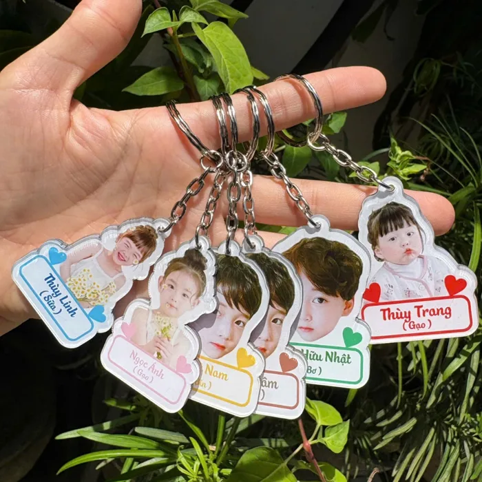 Móc cắt ghép ảnh bé yêu- quà tặng cho con- in ảnh theo yêu cầu- đa dạng mẫu- ghép chibi | Shopee Việt Nam