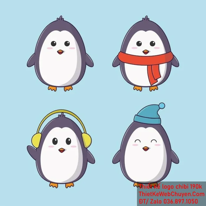 Chibi Chim Cánh Cụt, THIẾT KẾ CHIBI 190K CUTE ĐÁNG YÊU