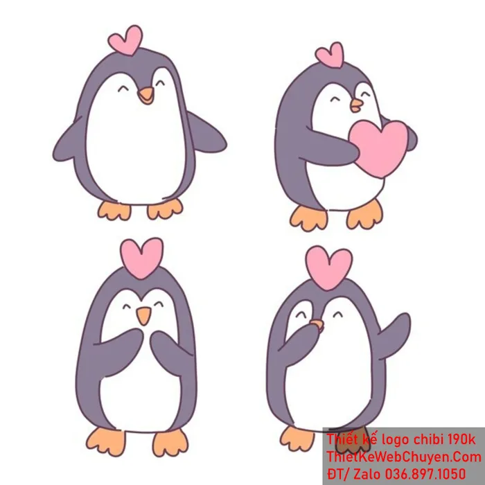 Chibi Chim Cánh Cụt, THIẾT KẾ CHIBI 190K CUTE ĐÁNG YÊU
