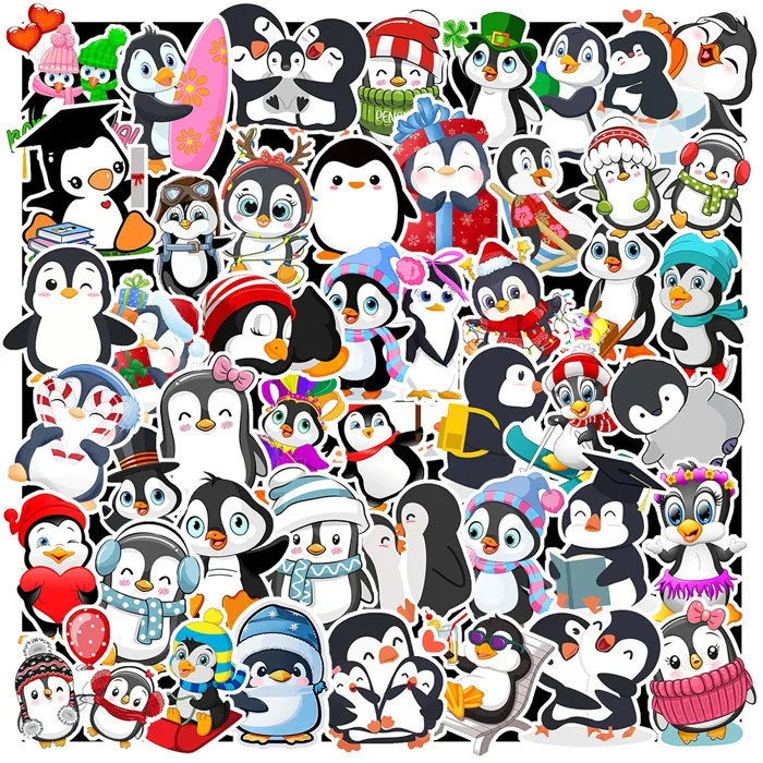 Sticker Chim Cánh Cụt 50 Hình – Dễ Thương Đỉnh Cao, Dán Là Yêu Ngay