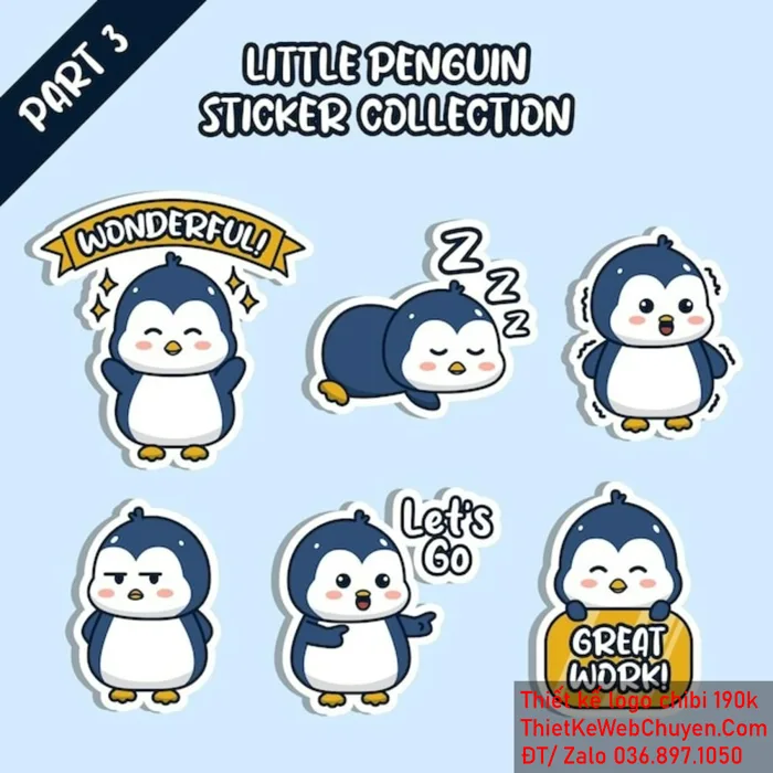 Chibi Chim Cánh Cụt, THIẾT KẾ CHIBI 190K CUTE ĐÁNG YÊU
