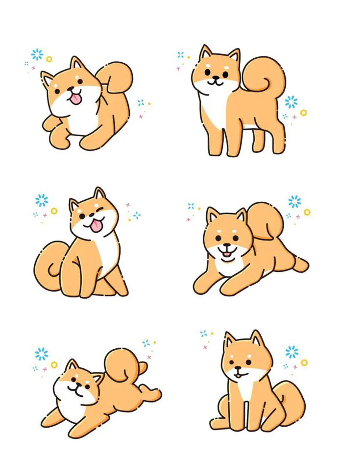 Top 10+ mẫu sticker chó Shiba vector đẹp, cute, chất, ngầu