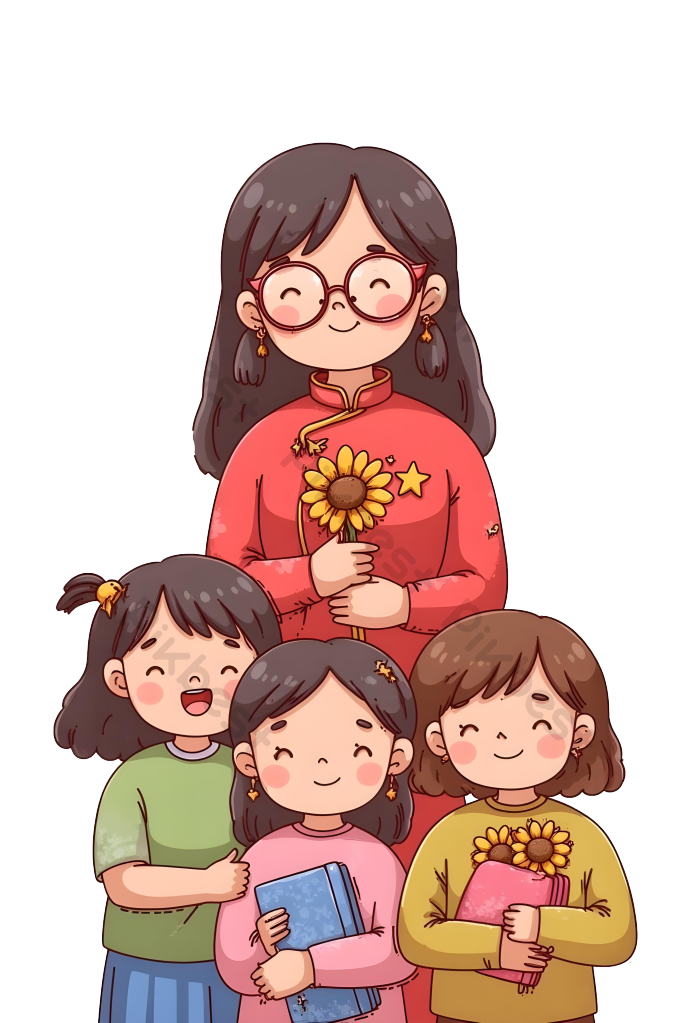 Tải miễn phí Bó Hoa Hướng Dương Và Cô Giáo Công cụ đồ họa | PSD chuyên nghiệp - Pikbest