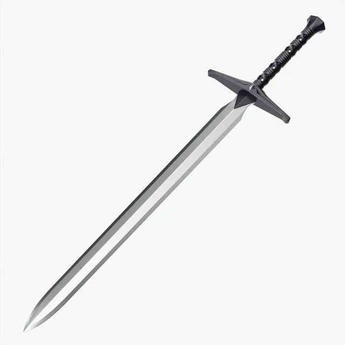Mô hình 3D Kiếm Thẳng Excalibur - Download Bladed Weapon bật 3DModels.org