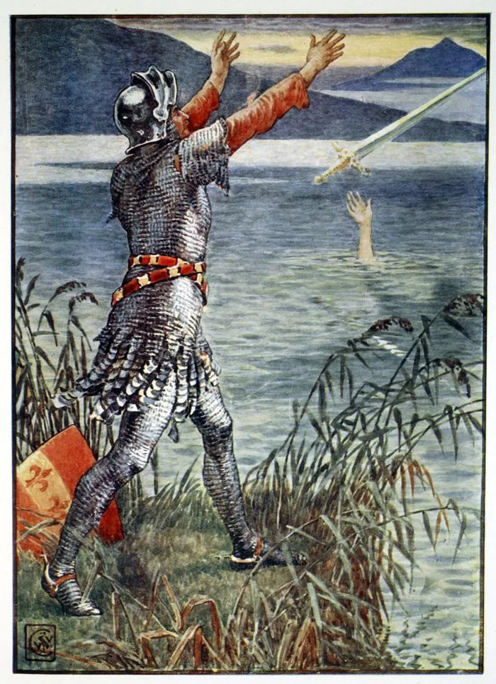 Tập tin:King Arthur Sir Bedivere throwing Excalibur into the lake by Walter  Crane.jpg – Wikipedia tiếng Việt