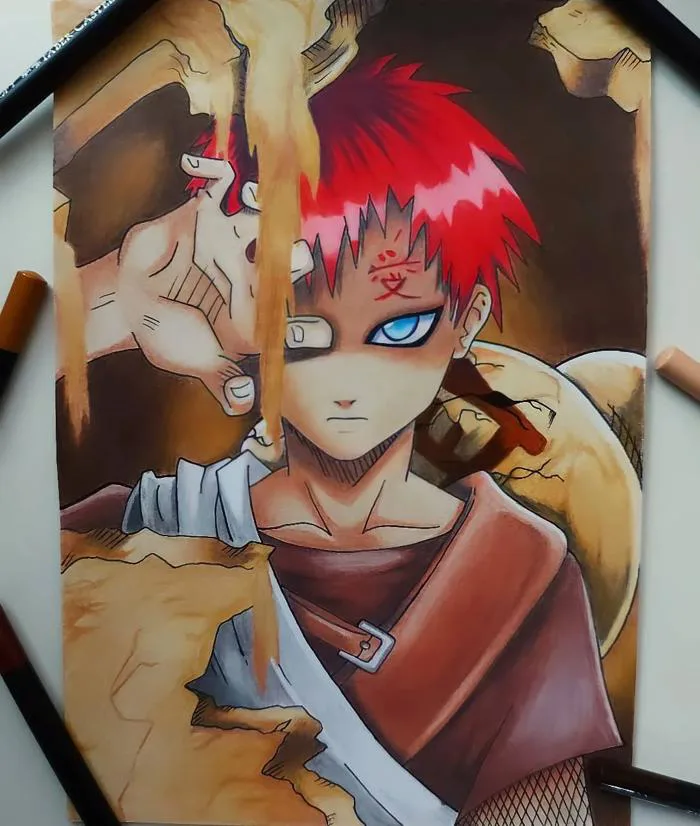 Gaara, một trong những nhân vật Naruto yêu thích của tôi. Tác phẩm có trên  Instagram của tôi @adrianartss : r/Naruto