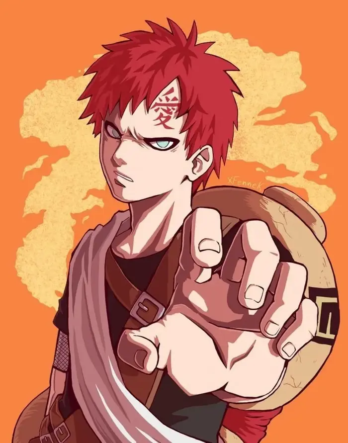 Hình ảnh Gaara khắc họa hành trình từ cô độc đến mạnh mẽ
