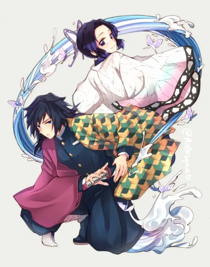 Khám Phá Ảnh Giyuu và Shinobu: Khoảnh Khắc Đầy Cảm Xúc Từ Demon Slayer