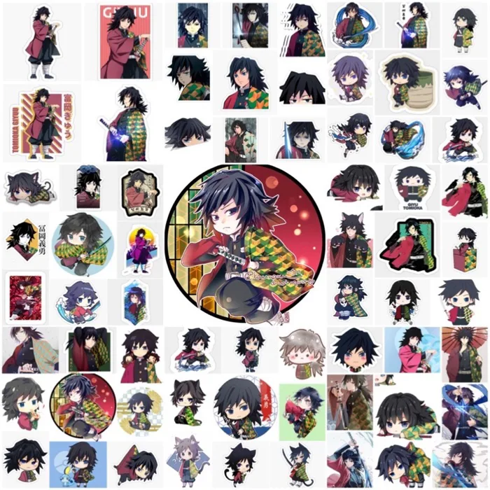 Sticker/hình dán Tomioka Giyuu 30-60 cái ép lụa/ảnh Sticker Thủy trụ Kimetsu no yaiba | Shopee Việt Nam