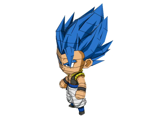 chibi-gogeta-blue-dragon-ball-1 - Kit168 - Shop Đồ Chơi Mô Hình Giấy  Papercraft Toy