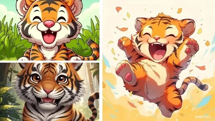 Khám phá bộ ảnh Hổ chibi đáng yêu với nét vẽ dễ thương