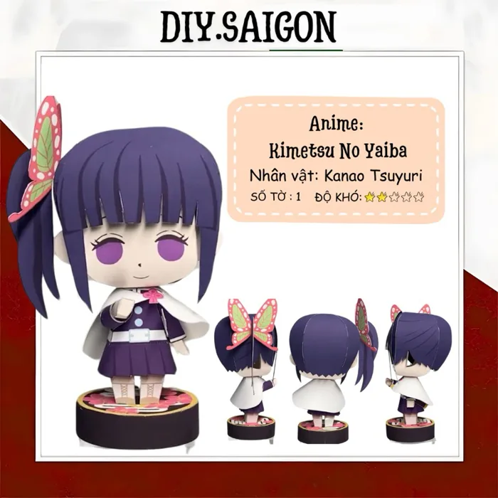 Kimetsu No Yaiba] - Mô hình giấy Anime Chibi Kanao Tsuyuri | Shopee Việt Nam