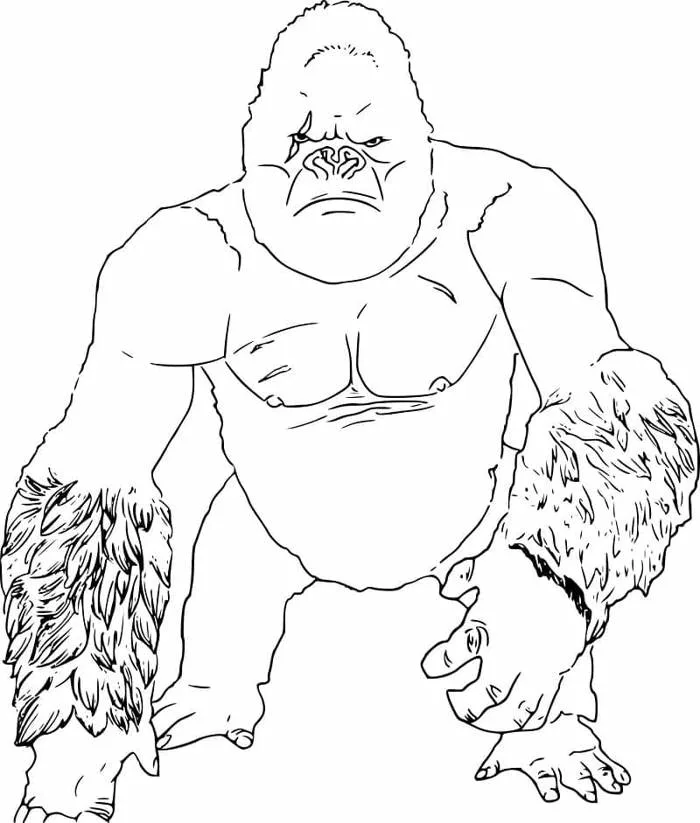 Tô màu King Kong Mạnh Mẽ - Trang Tô Màu Cho Bé