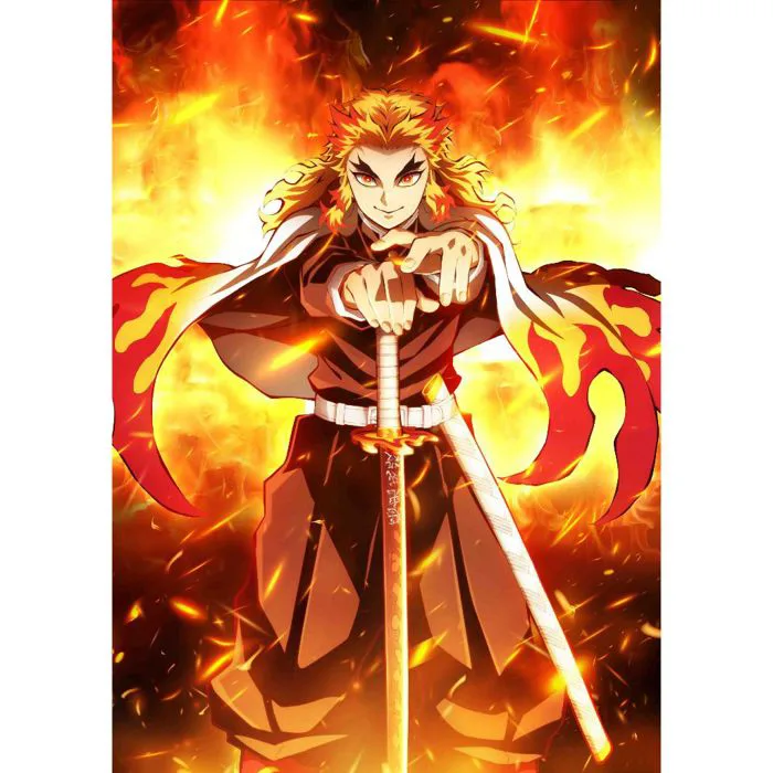 ảnh tranh treo anime in hình Viêm trụ Rengoku Kyoujurou (kimetsu no yaiba/  Thanh gươm diệt quỷ | Shopee Việt Nam