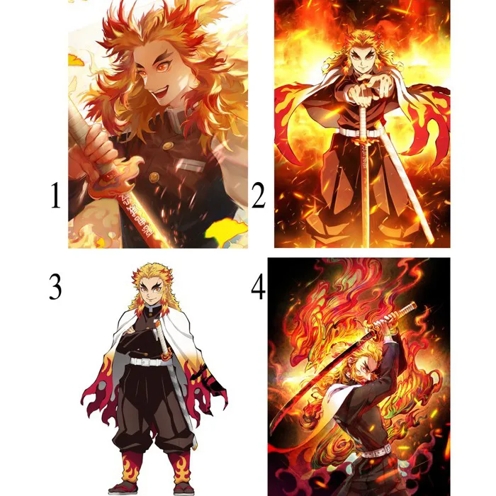 ảnh tranh treo anime in hình Viêm trụ Rengoku Kyoujurou (kimetsu no yaiba/  Thanh gươm diệt quỷ | Shopee Việt Nam