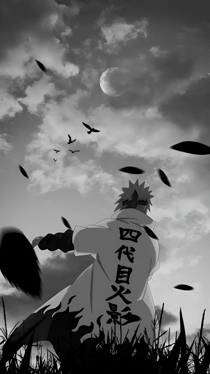Hình Nền Anime Đen & Trắng 4K Minato Namikaze | 2208x3924 | Wallpaper  Alchemy