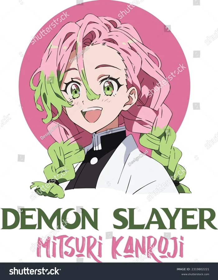 Mitsuri Kanroji Love Hashira Demon Slayer: Vector có sẵn (miễn phí bản  quyền) 2319802221 | Shutterstock
