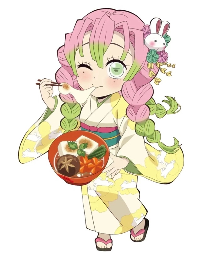 Ảnh chibi Mitsuri dễ thương đẹp nhất cho fan manga anime