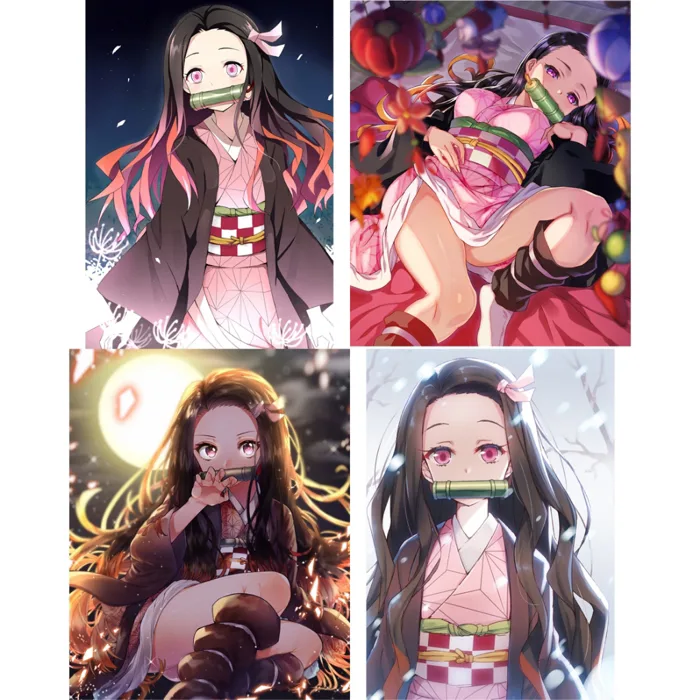 ảnh tranh treo anime in hình Kamado Nezuko (kimetsu no yaiba/ Thanh gươm  diệt quỷ) | Shopee Việt Nam