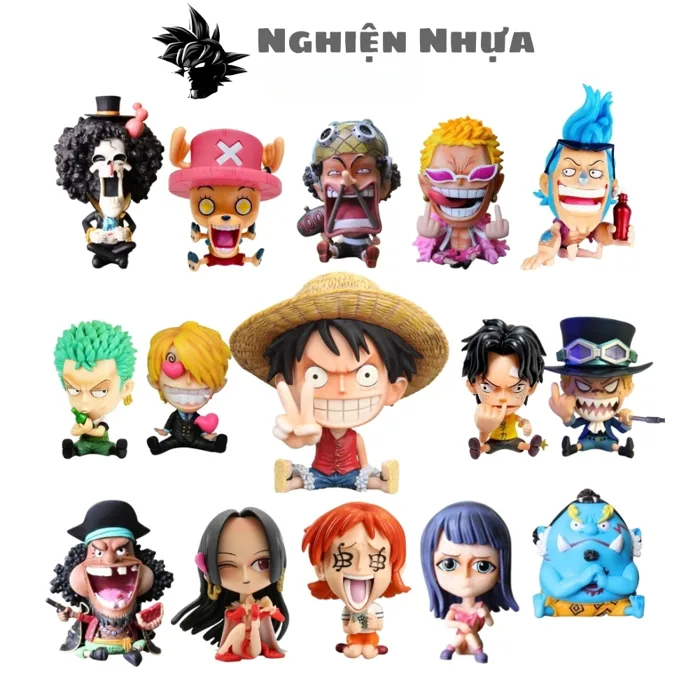 Mô hình One Piece chibi Luffy Zoro Sanji Ace Sabo Nami Robin Choper Usopp Brook Franky Jinbei Boa Hancok Doflamingo Kuma | Shopee Việt Nam