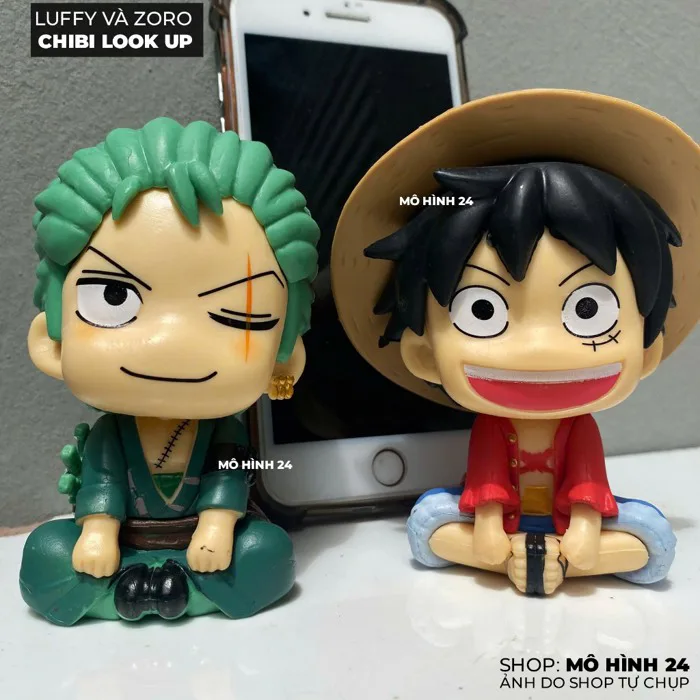 11cm] Mô hình Luffy và zoro chibi Look up one piece figure cute luffy LU Zoro LU decor vua hải tặc đáng yêu mô hình 24h | Shopee Việt Nam