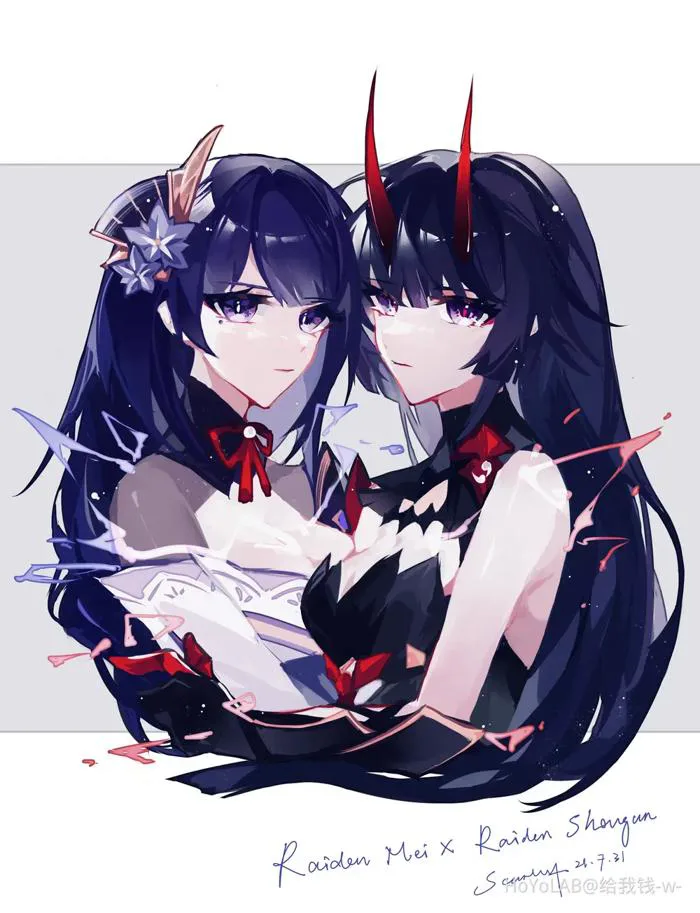 Raiden Mei x Raiden Shogun credits to  https://www.pixiv.net/en/artworks/91637106 Genshin Impact | HoYoLAB