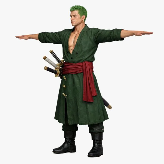 Mô hình 3D Roronoa Zoro với Ba Kiếm - 3DModels.org