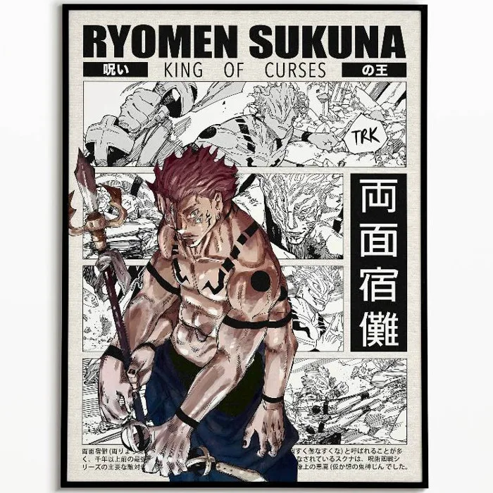 ⭐️FREESHIP ⭐️ Jujutsu Kaisen | Ryomen Sukuna Poster - Tranh Decal Dán Tường  - Ảnh Treo Tường | Shopee Việt Nam